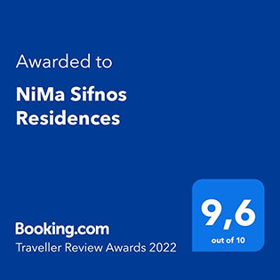 Βραβείο της booking για το Nima Sifnos residences